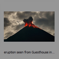 eruption seen from Guesthouse in 7,5km distance